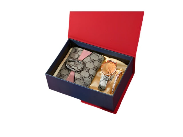 SET DE REGALO MUJER 3P RELOJ PULSERA MONEDERO