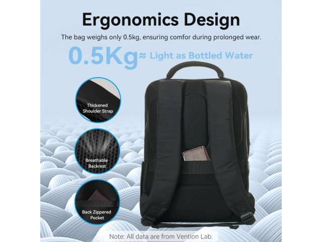 Mochila para Laptop Waterproof 15.16" 18L / 43x30x14 cm / Negro KRPB0 Vention