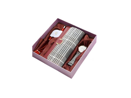 SET DE REGALO MUJER 3P RELOJ MONEDERO CABLE