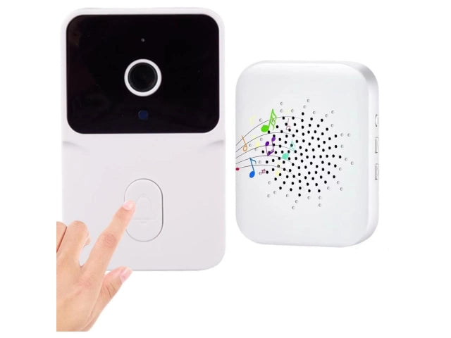 TIMBRE INALAMBRICO RECARGABLE CON CAMARA INTEGRADA (1 RECEPTOR + 1 TRANSMISOR)