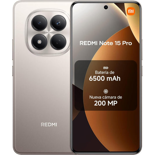 Xiaomi Redmi Note 15 Pro 12GB 512GB titanio Cámara de 200MP, Video 4K