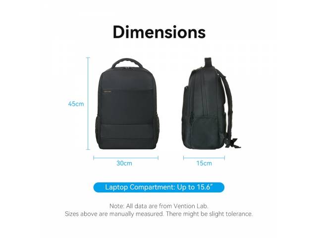 Mochila para Laptop Waterproof 20L / 45x30x15 cm / Negro / KRQB0 Vention